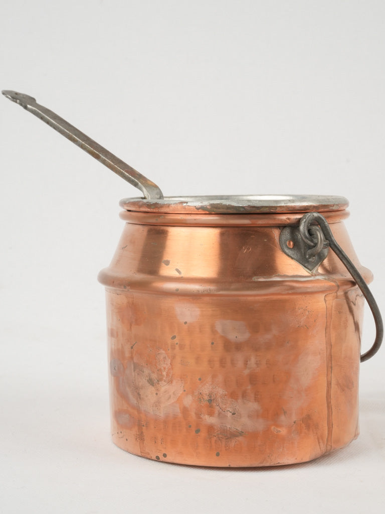 Antique iron-handled bain-marie