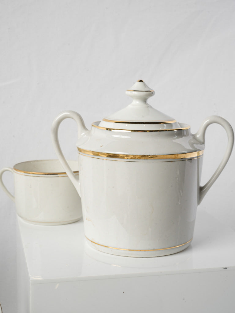 Elegant gold-edged coffee service
