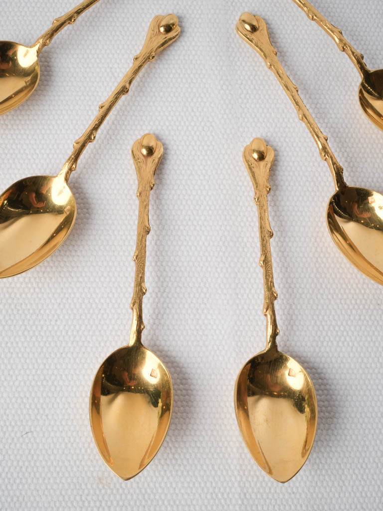Elegant vintage French twig spoons