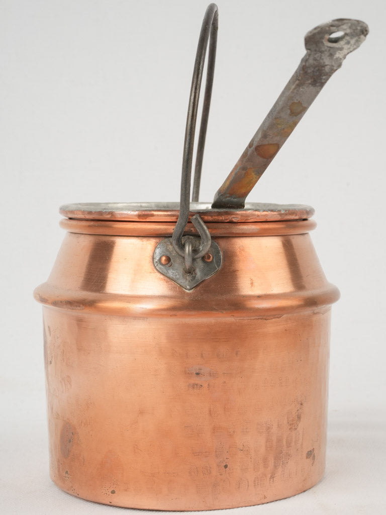 Classy copper jam-making pot