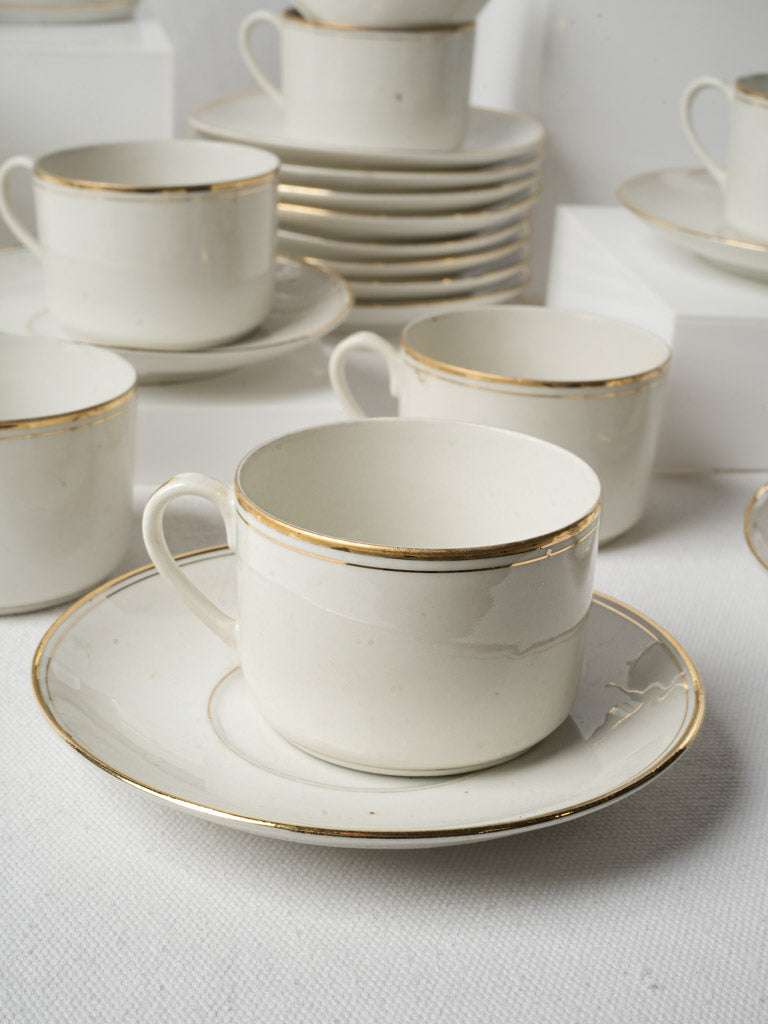 Translucent white porcelain saucers