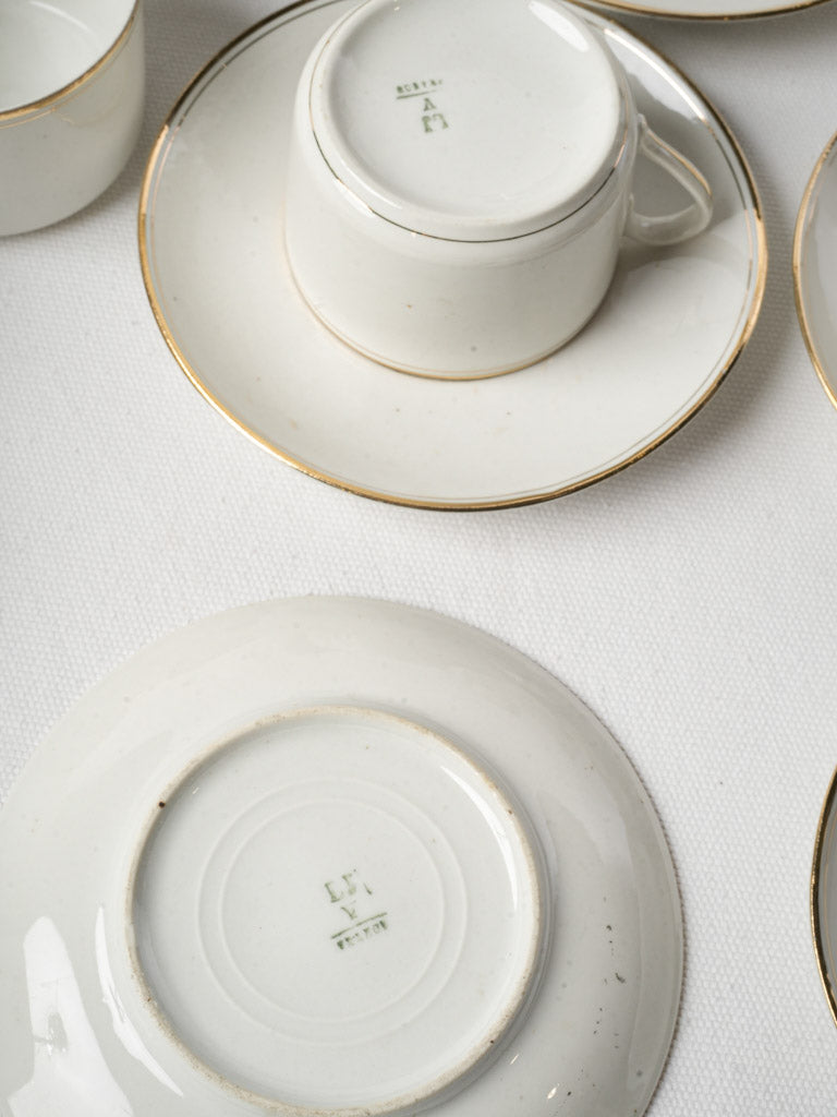 Graceful gold-trimmed coffee pot