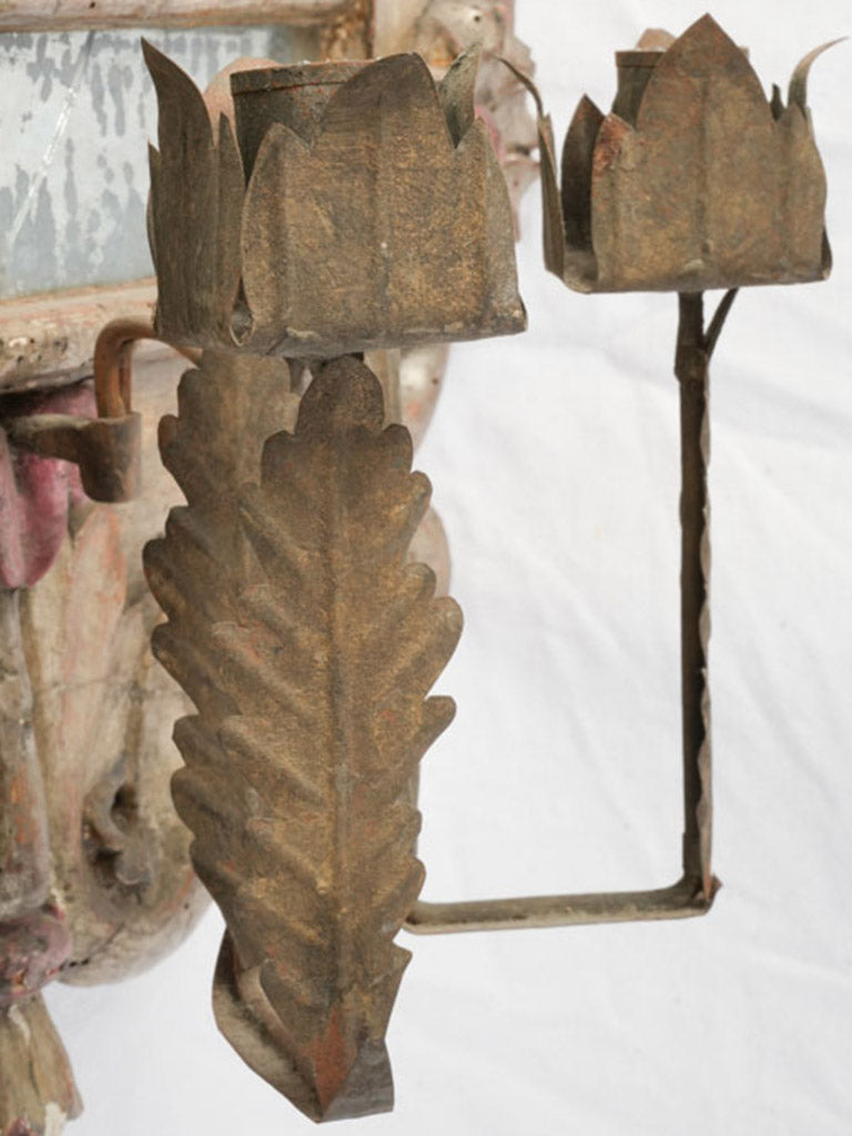 Elegant Pair of Italian 19th Century Reflector Mirrors w/ Beautiful Patina - 36½" x 18½"