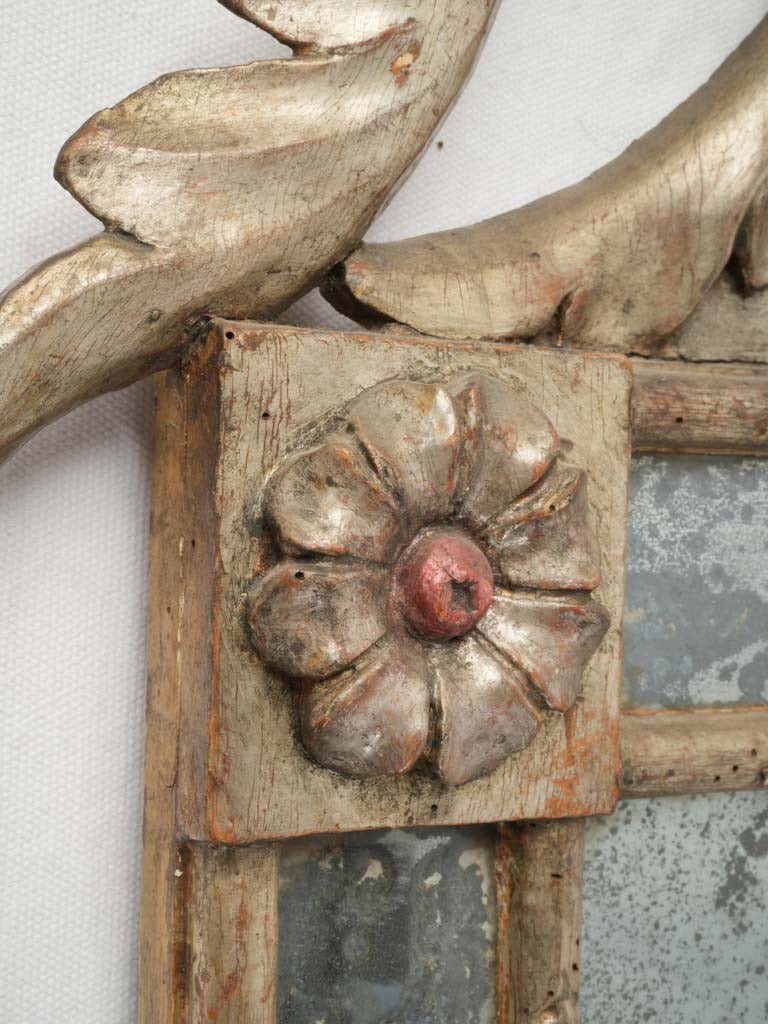 Elegant Pair of Italian 19th Century Reflector Mirrors w/ Beautiful Patina - 36½" x 18½"