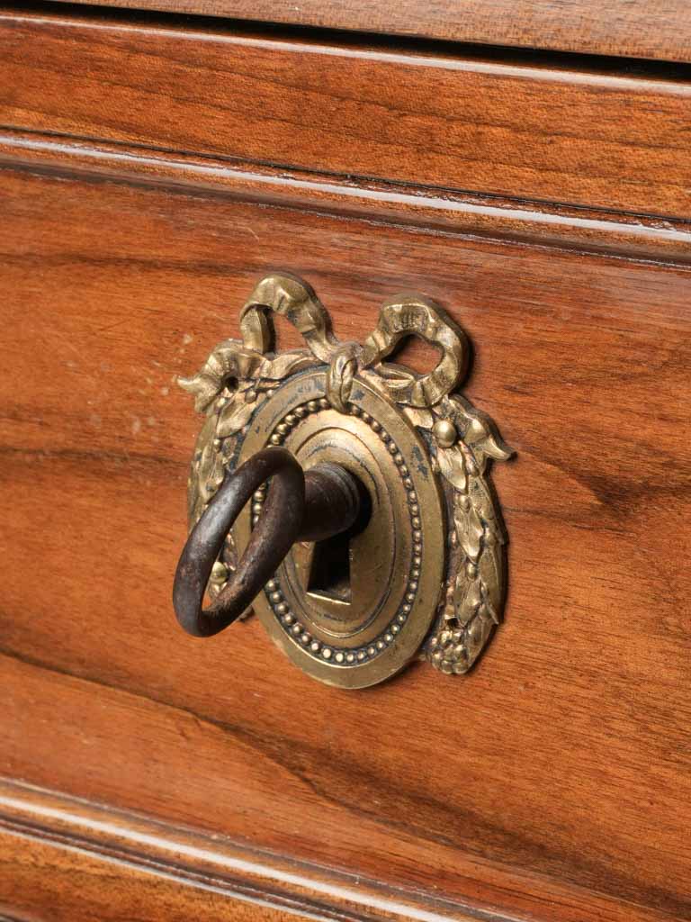 Vintage French mahogany 3-drawer chest