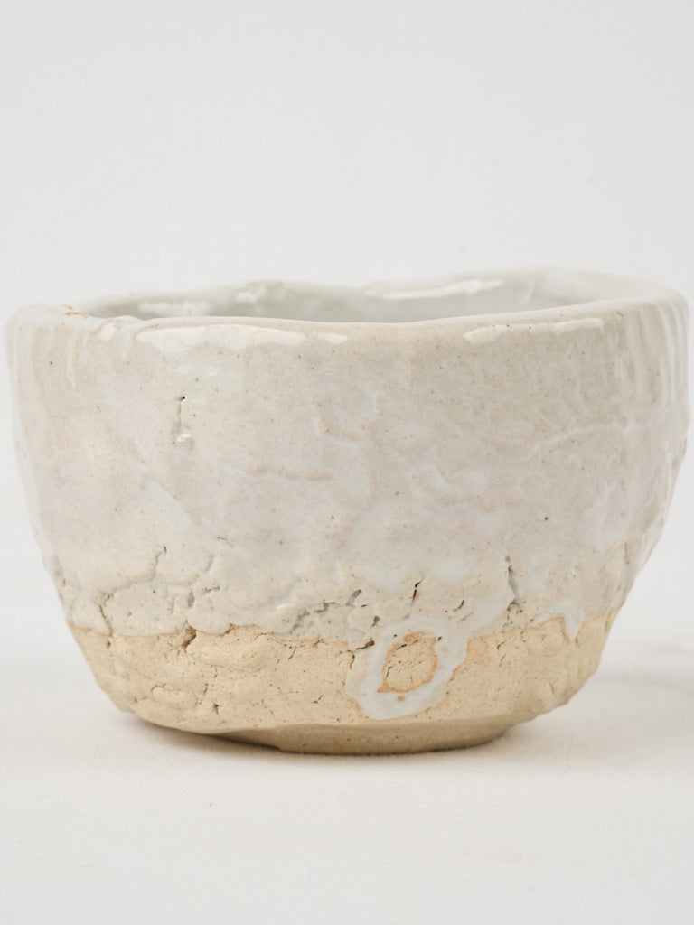 Rustic white pinch pot
