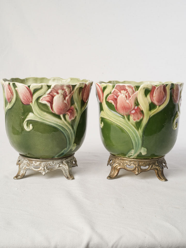 Decorative amber patina bronze mounts