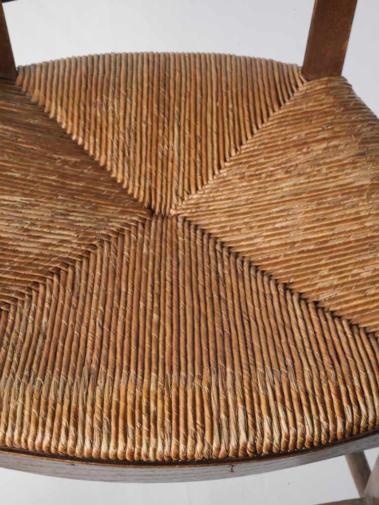 Antique Provençal Rush Seat Chair - 35½"