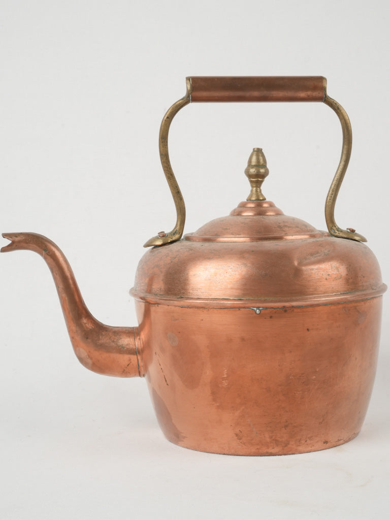 Charming patinaed copper samovar