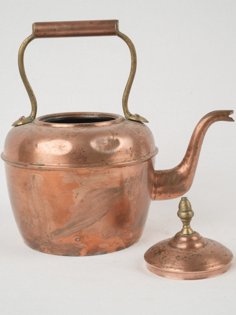 Classic early 1900s copper kettle
