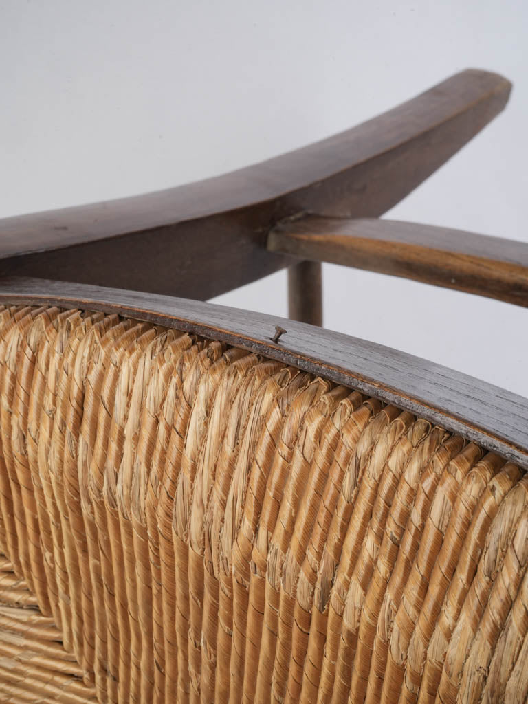 Antique Provençal Rush Seat Chair - 35½"