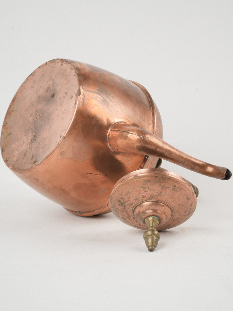 Vintage copper tea-making pot