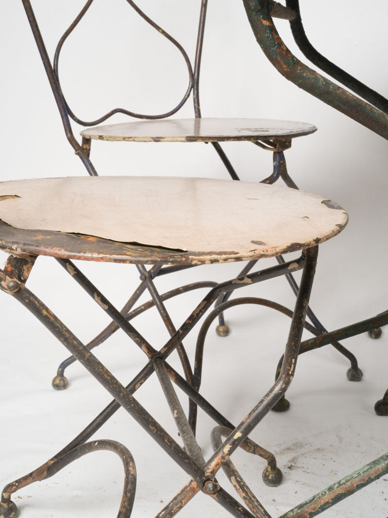 Unique character metal bistro chairs