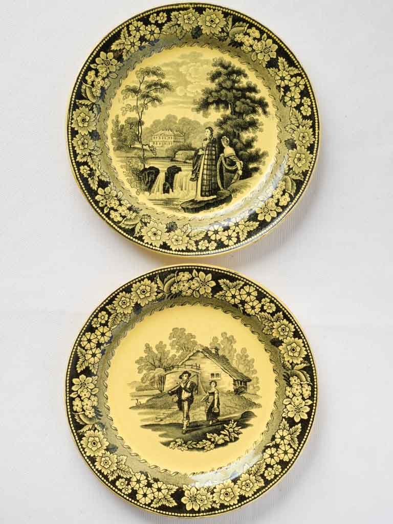 Rare vintage Creil Montereau plates