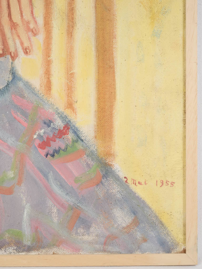 Serene Portrait of a Schoolgirl at Breakfast -1955 - 31½" x 26"
