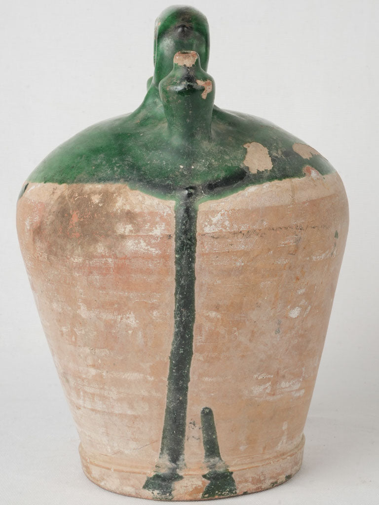 Stunning emerald glazed water vessel