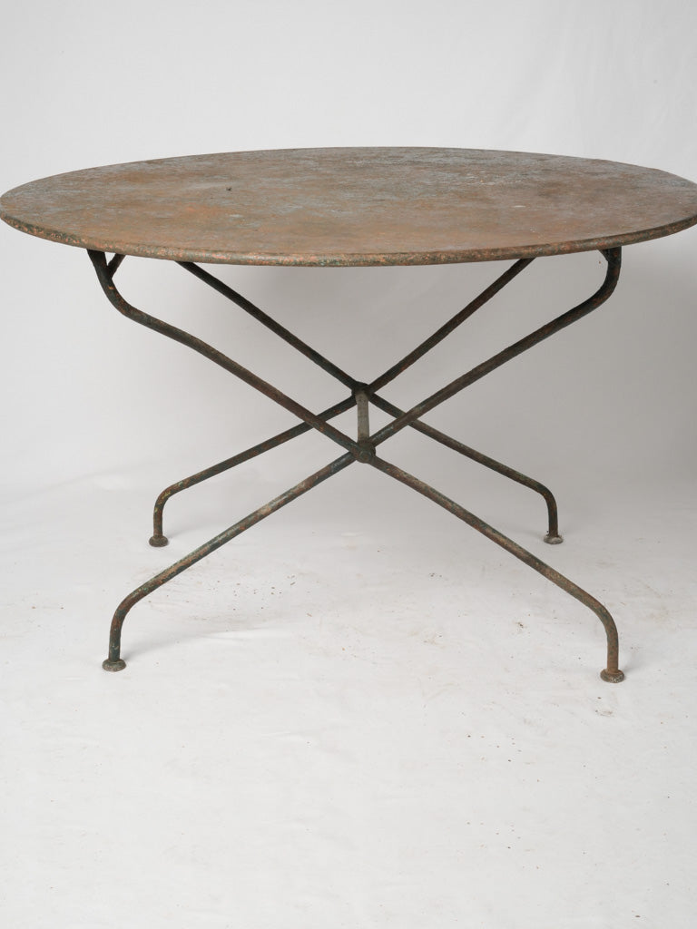 Distinctive aged patio table set