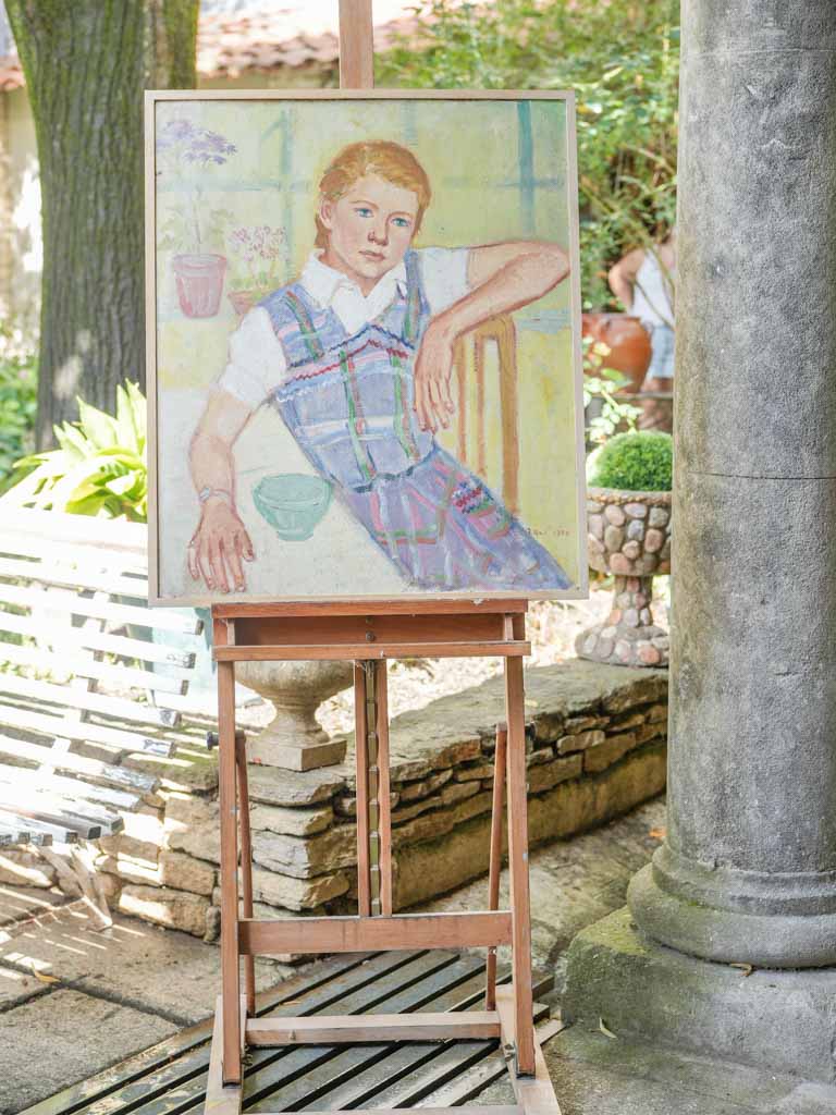 Serene Portrait of a Schoolgirl at Breakfast -1955 - 31½" x 26"