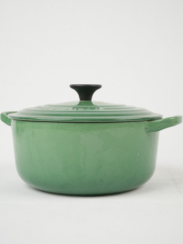 Iconic green Le Creuset casserole pot