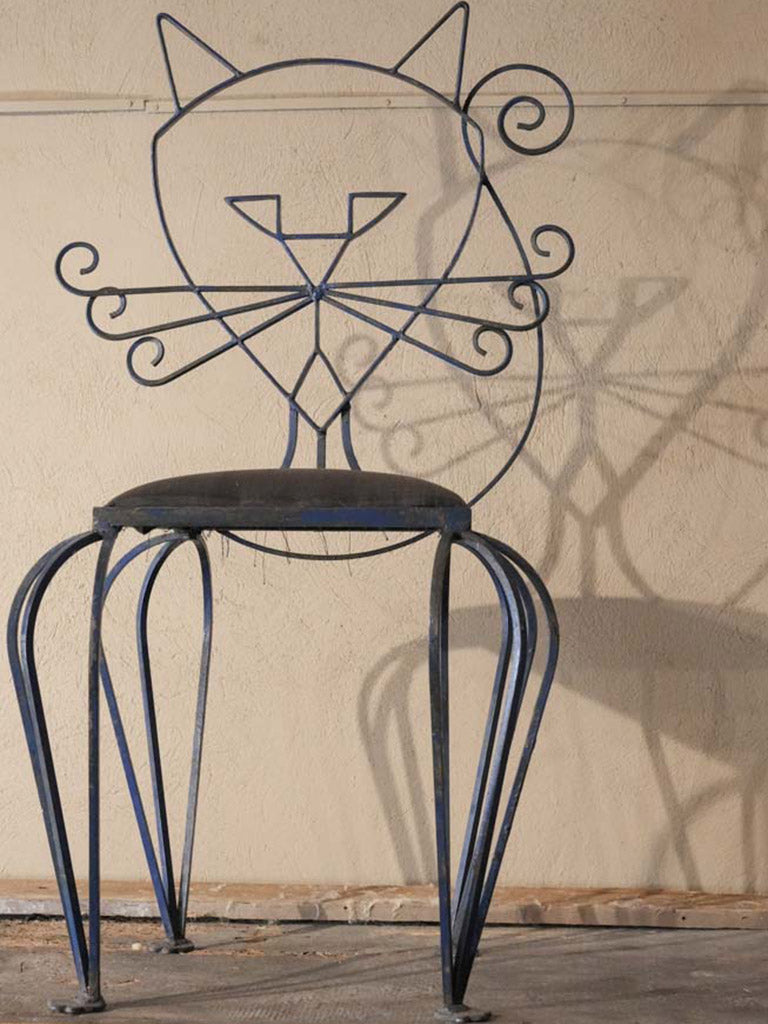 Striking shadow-casting iron chairs.