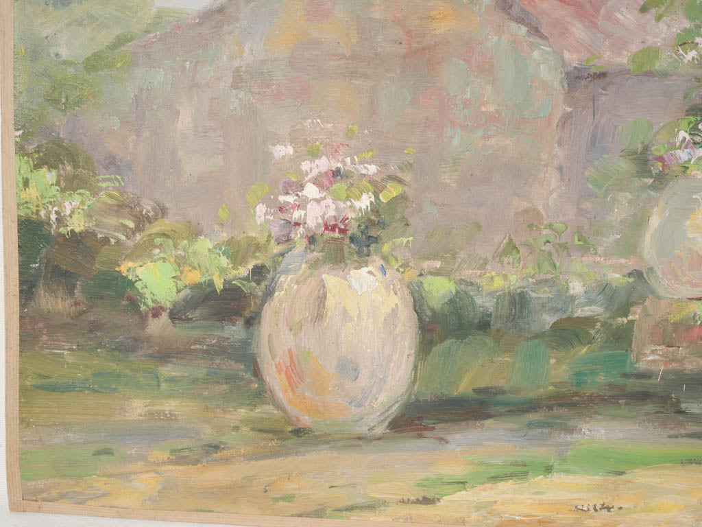 Large Provençal Landscape w/ Blossoming Almond Tree - 29½" x 41"
