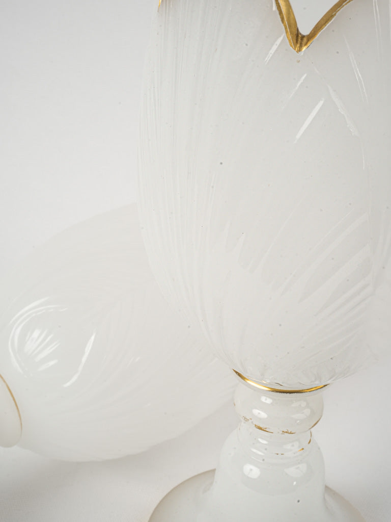 Charming botanical-inspired opaline vases