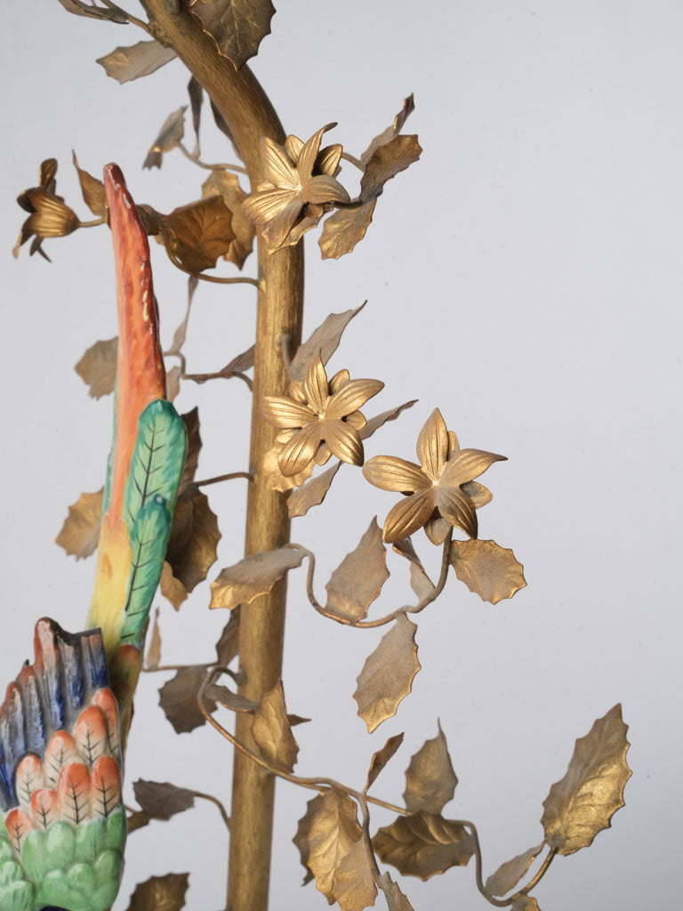 Exquisite Early 20th-Century Sèvres Porcelain “Bird of Paradise” Table Lamp - 27½"