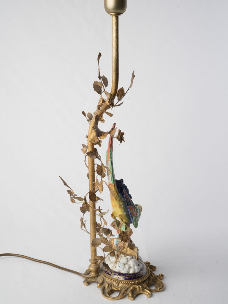 Exquisite Early 20th-Century Sèvres Porcelain “Bird of Paradise” Table Lamp - 27½"