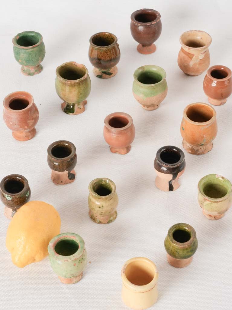 Vintage French thrush-inspired cage bowls