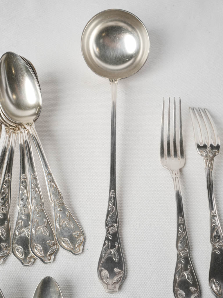 Refined French-made silverware set