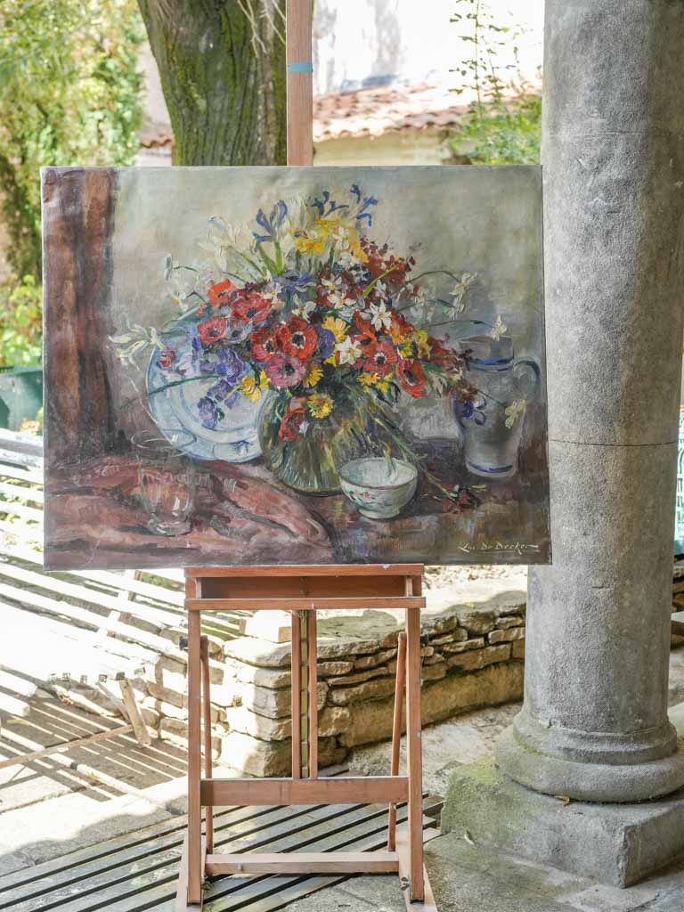 Early 20th Century Still Life w/ Radiant Floral Bouquet - 32" x 39½"
