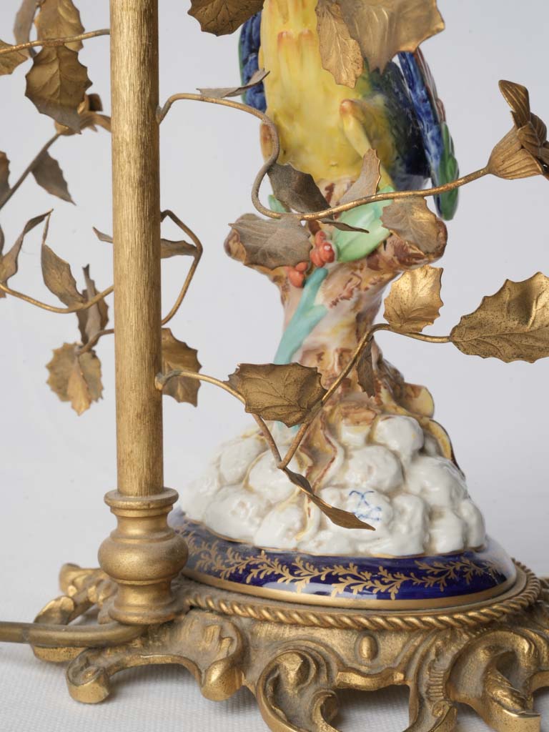 Exquisite Early 20th-Century Sèvres Porcelain “Bird of Paradise” Table Lamp - 27½"