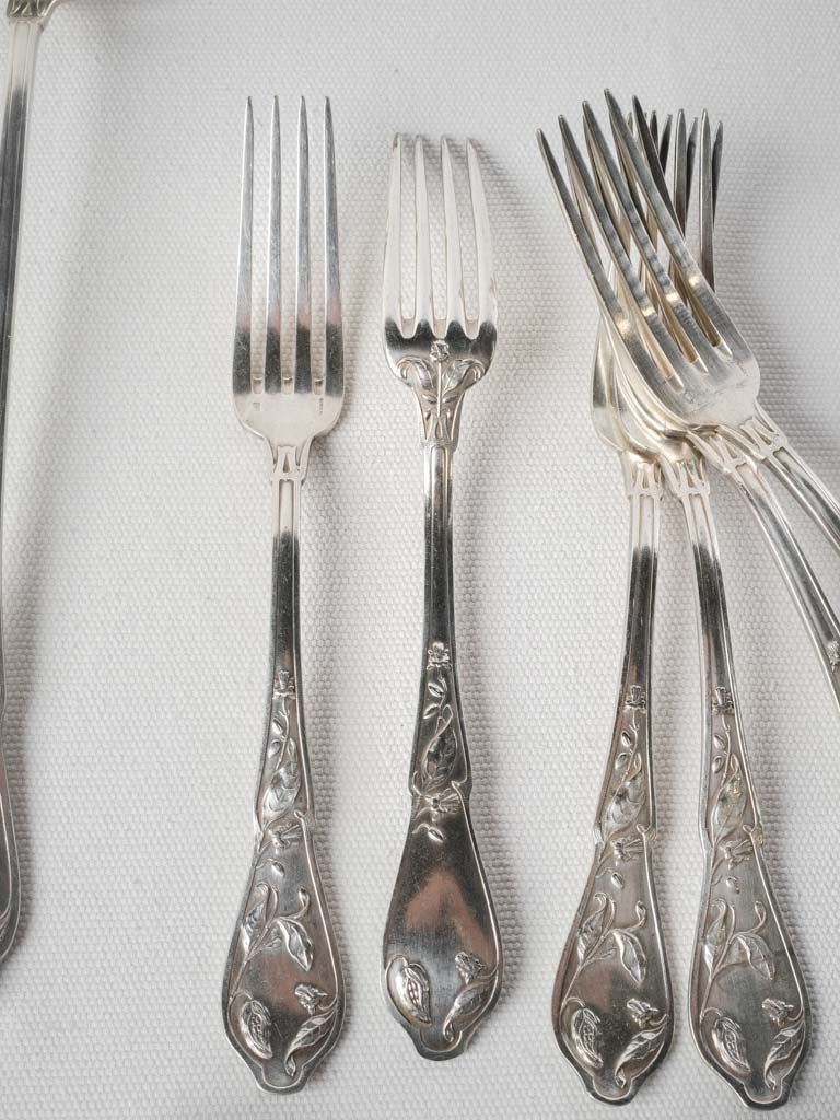 Antique elegant serving flatware set