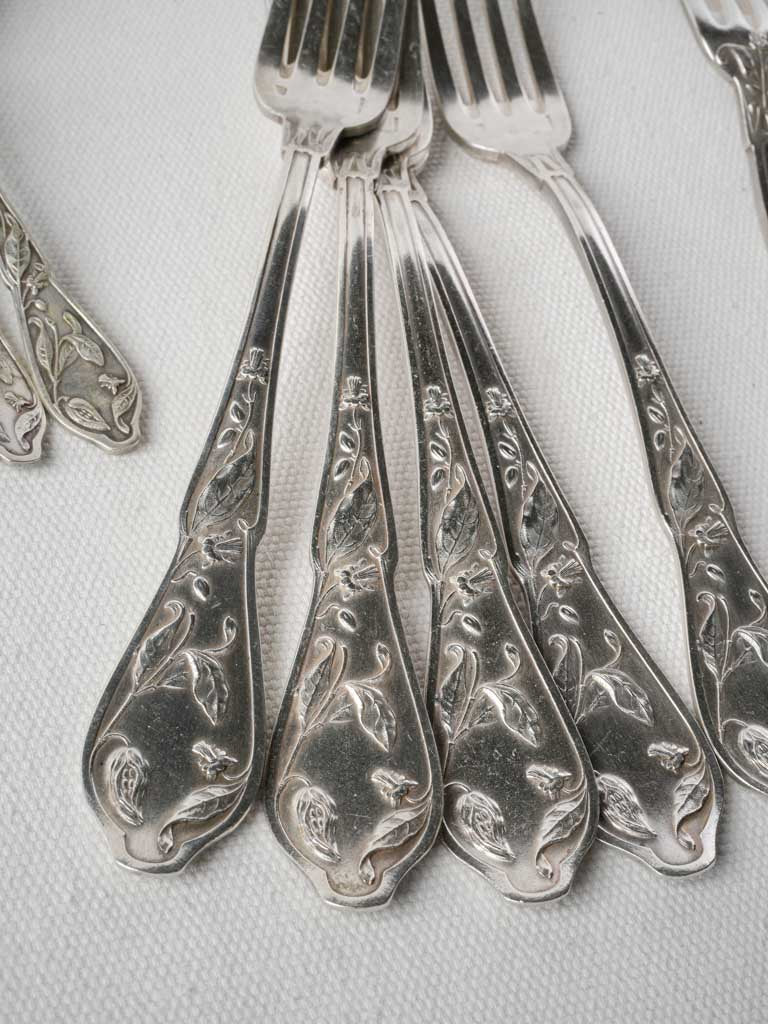 Rare Boulenger Art Nouveau silverware