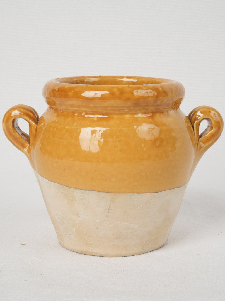 Smooth, glossy small vintage confit pot