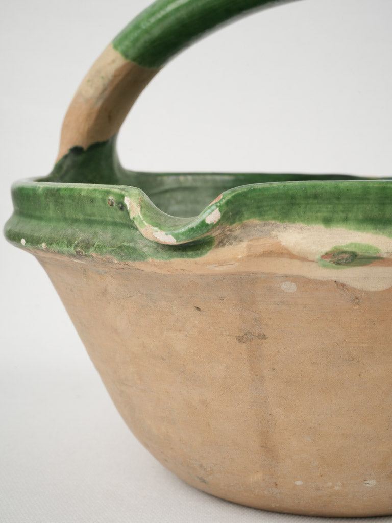 Timeless handle antique Provence terracotta pot