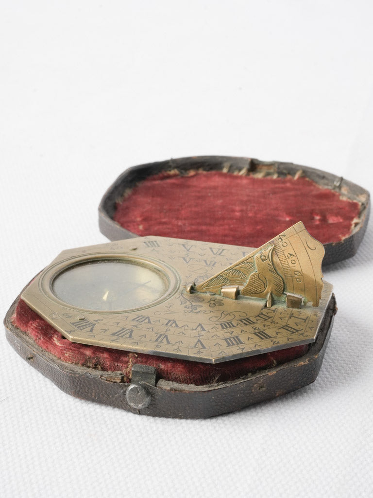 Exquisite foliate engraved sundial