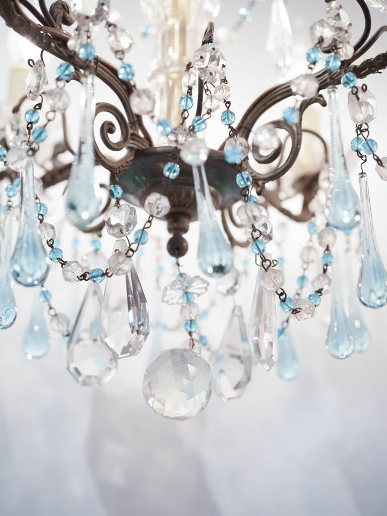Timeless blue and clear crystal light