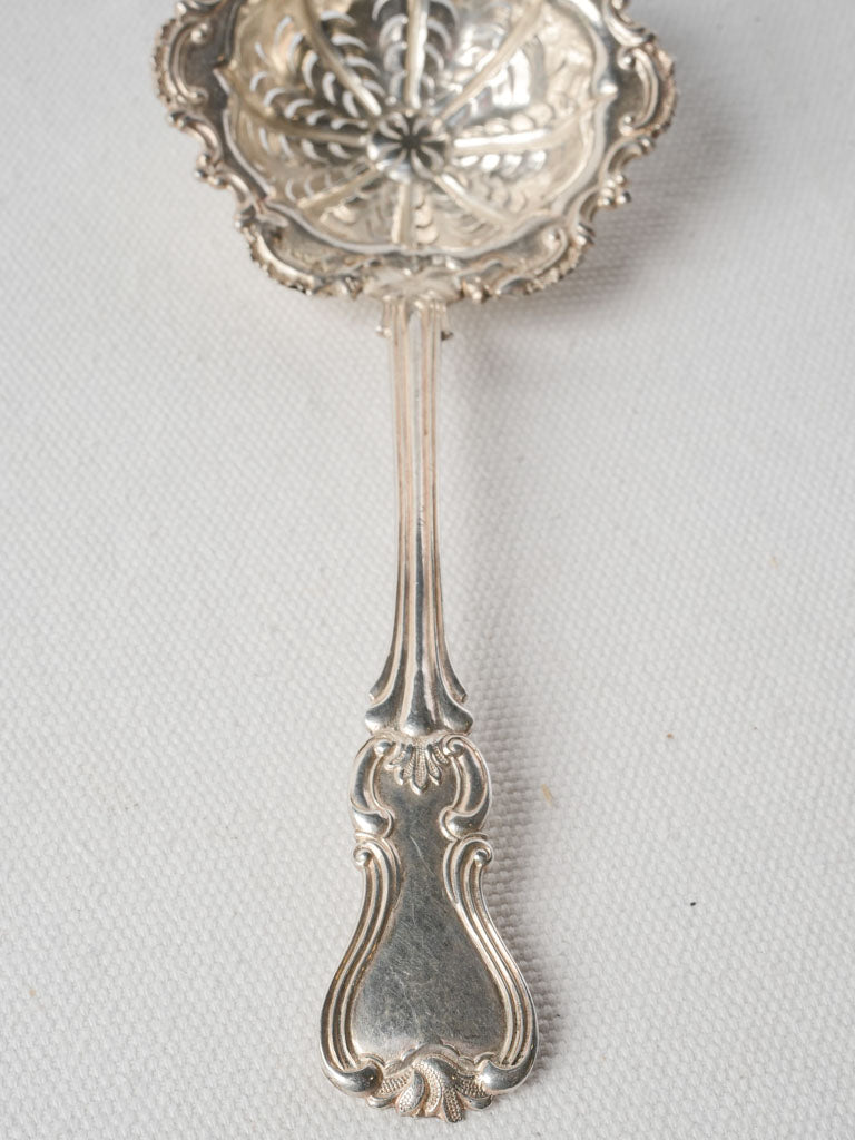 Handcrafted French silver sifter