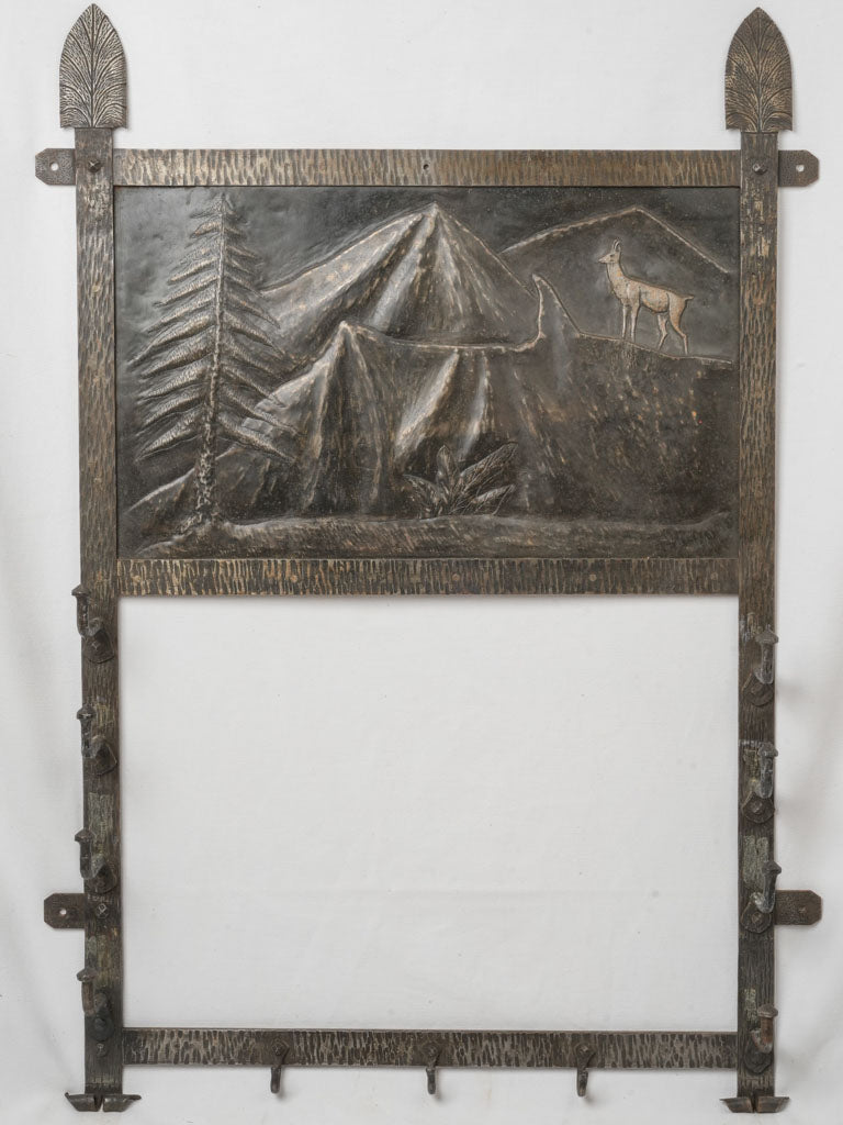 Rustic French mountain gun rack