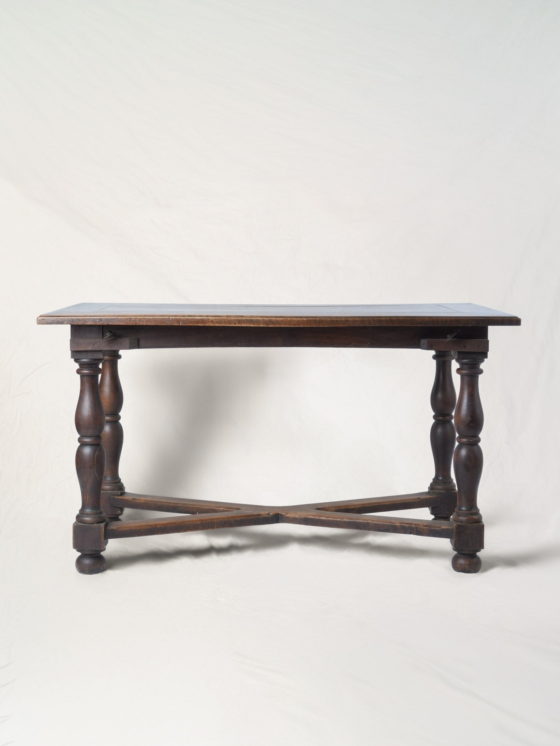 Early-20th-Century French Country Walnut Console Table - 51¼"