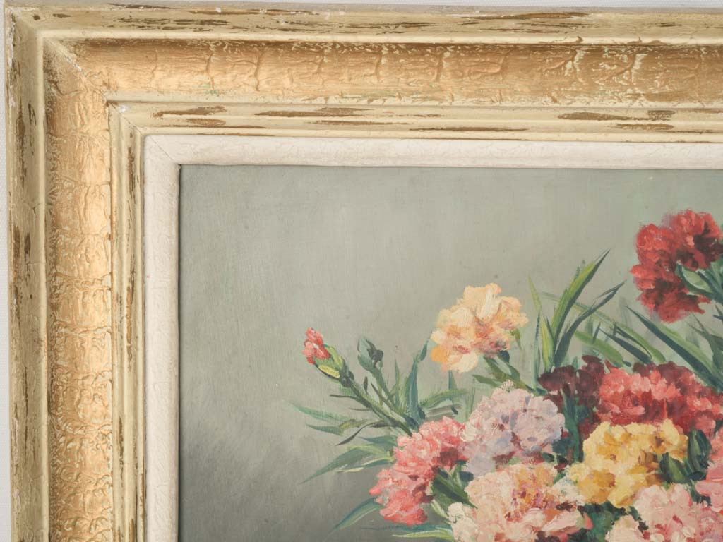Mid-Century French Still Life of Radiant Carnations - 24¾" x 32¼"