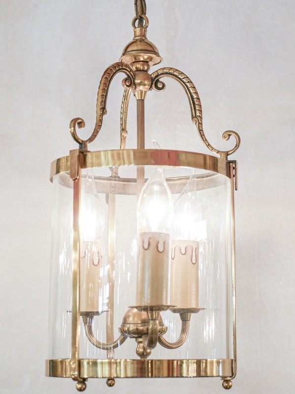 Vintage brass pendant light lantern