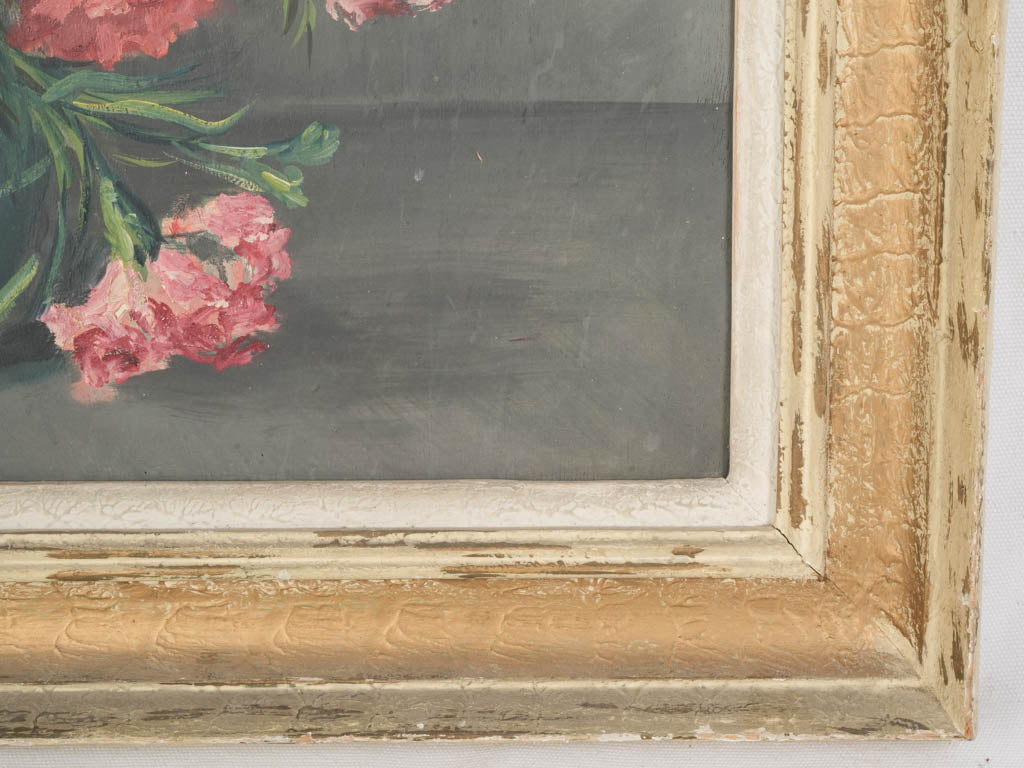 Mid-Century French Still Life of Radiant Carnations - 24¾" x 32¼"