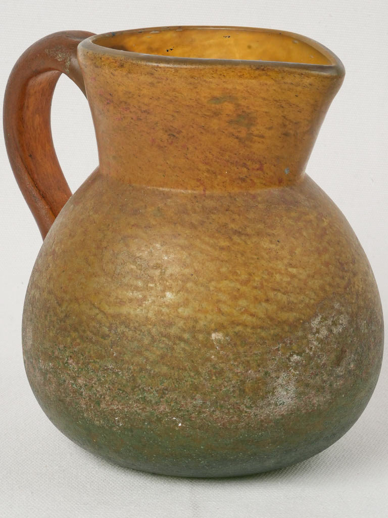 Art Nouveau Pâte de Verre Pitcher by Georges de Feure for Daum - circa 1900 - 7"