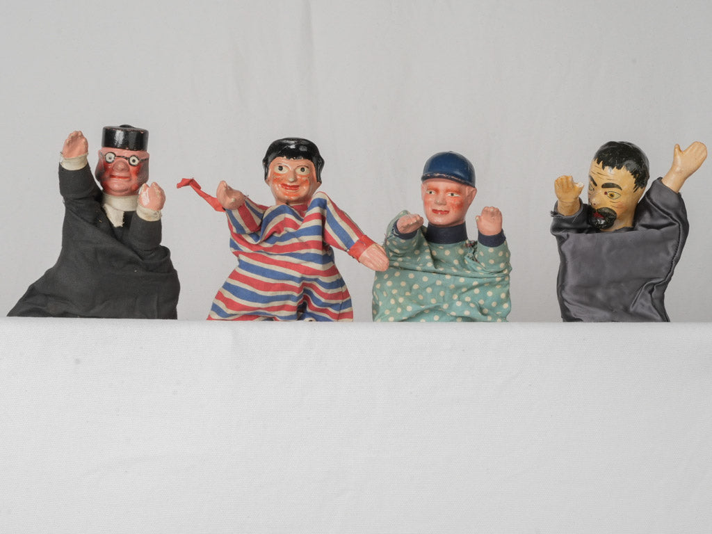 Vintage colorful puppet theater set