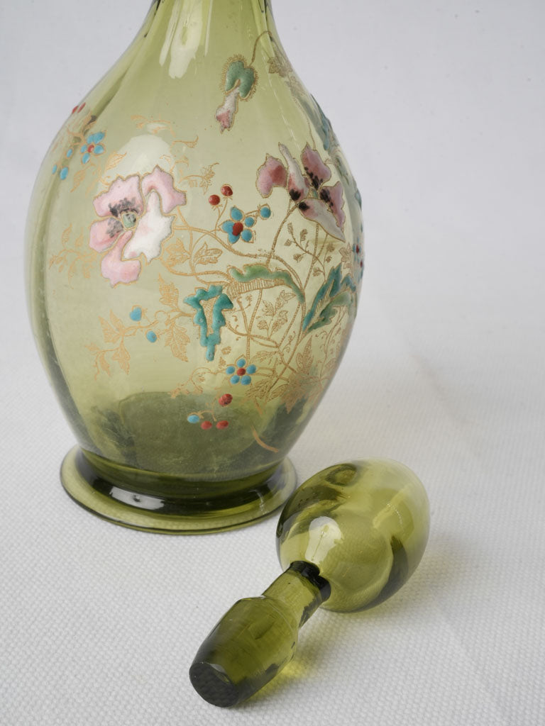 Artistic Legras-style glass carafe