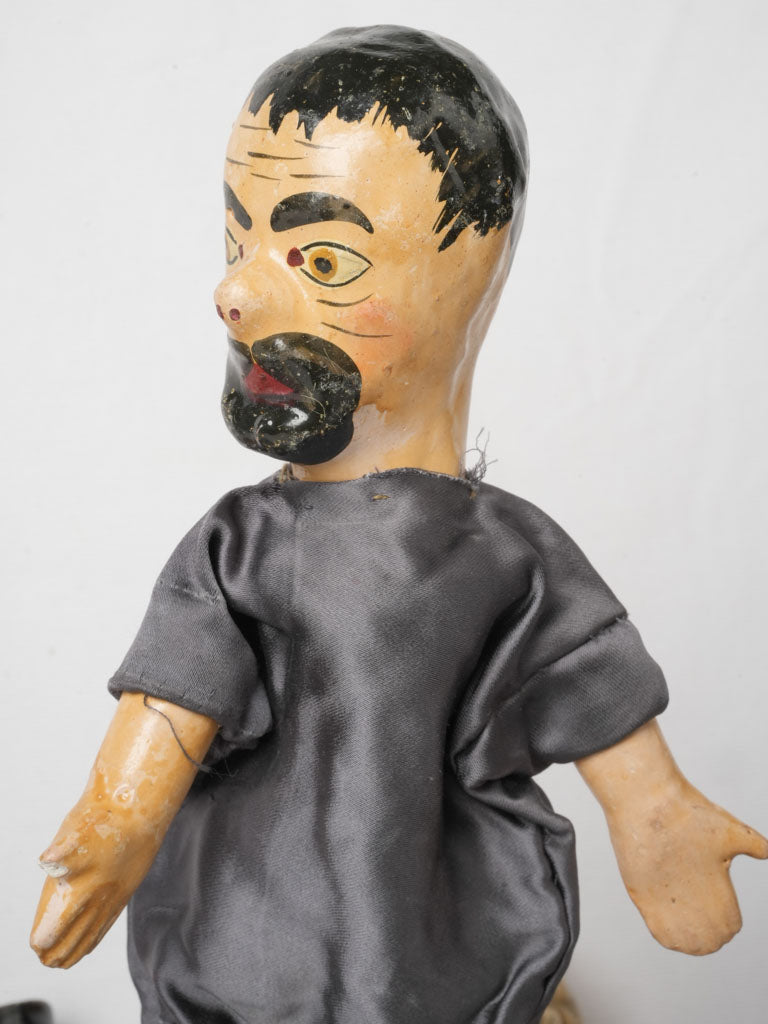 Frayed-edge traditional Guignol puppets