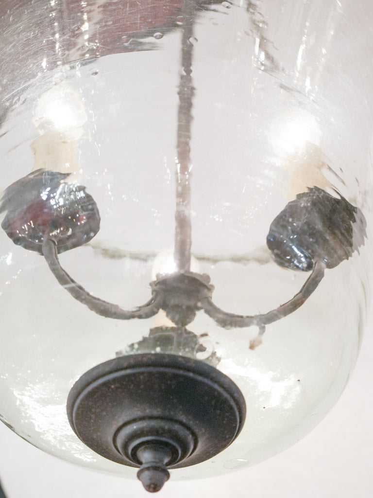 Classic cloche pendant light with scalloped edge