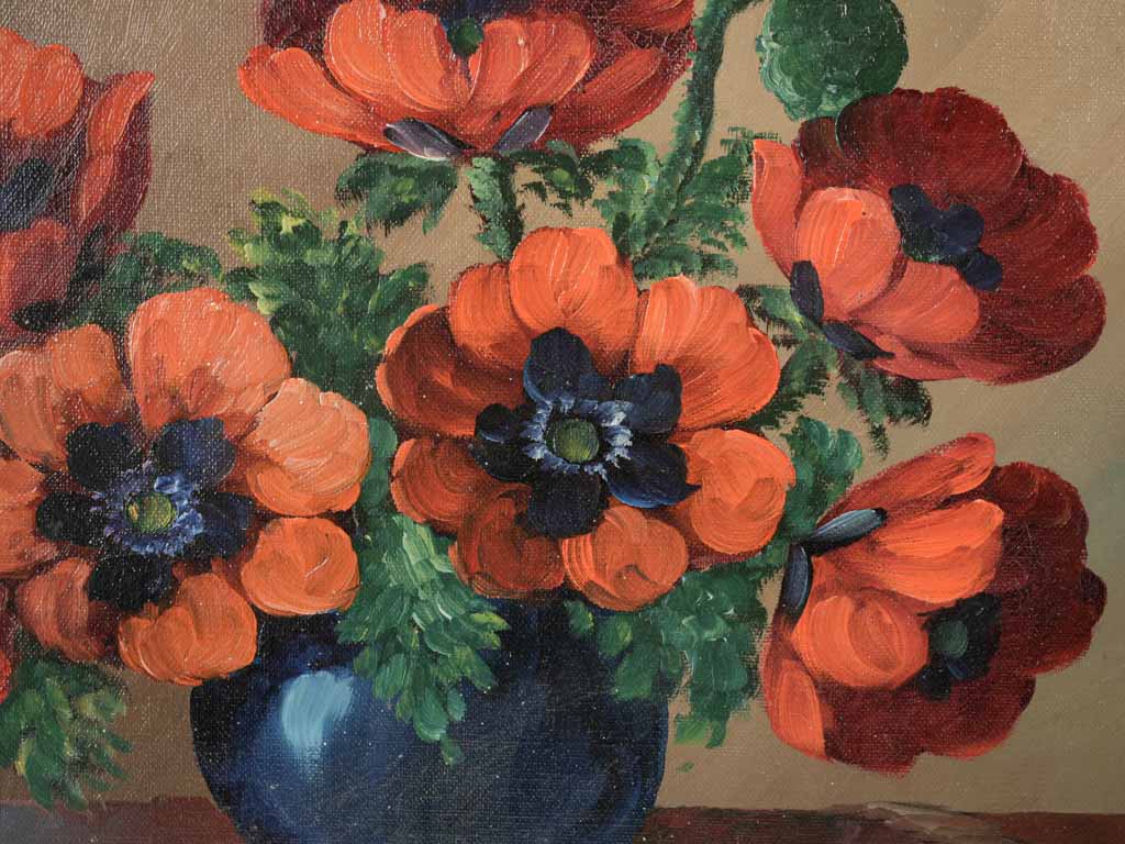 Vibrant red-orange poppy masterpiece